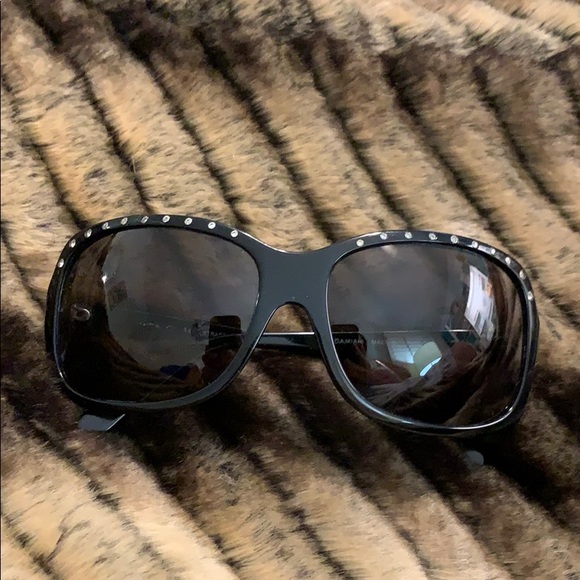 Accessories - DAMIANI Italian Sunglasses-Black/rhinestone. #A201